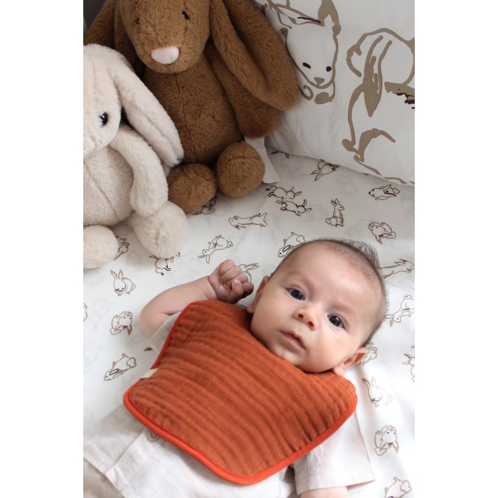 Bistyle Müslin Önlük 3Lü BS60101 Kiremit Bej Hardal