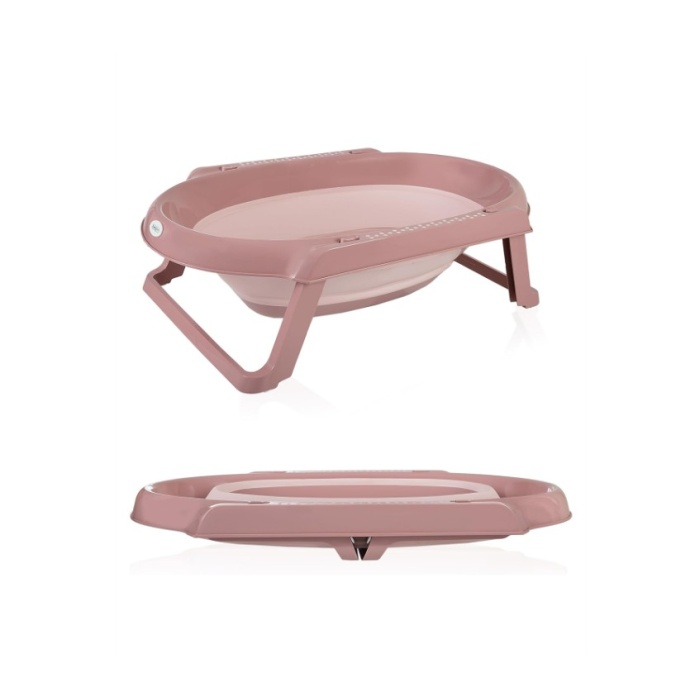 BabyJem Katlanır Banyo 5Li Küvet Seti 596 Somon