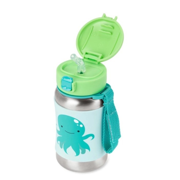 Skip Hop Zoo Pipetli Paslanmaz Çelik Suluk 350 ml Ahtopot