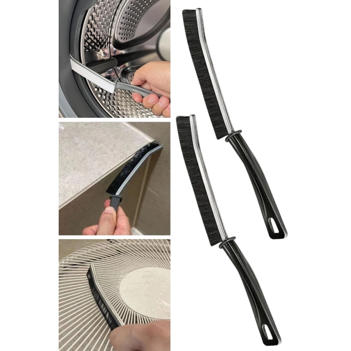 BUFFER® 2li Çok Amaçlı Multi Ince Temizlik Fırçası Derz Arası Banyo Mutfak Lavabo Detay Temizleme Fırçası