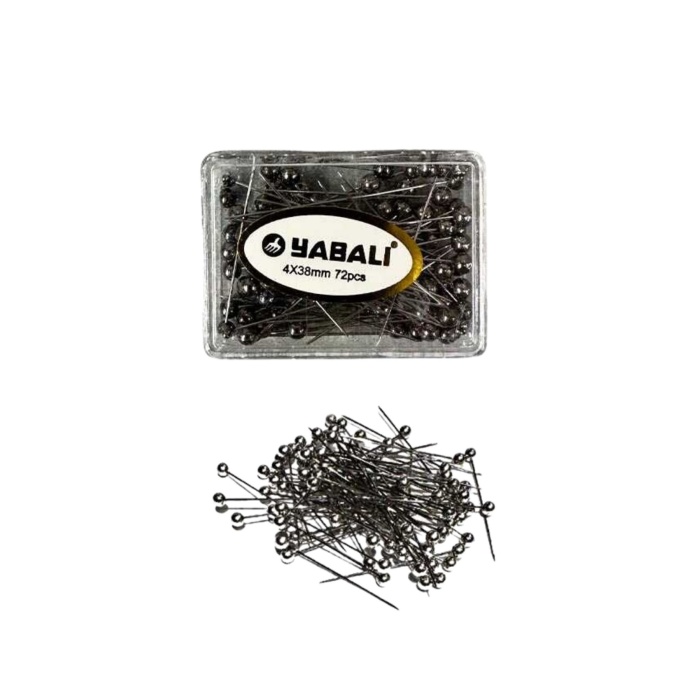 Toplu İğne Siyah 72li 4x38 mm