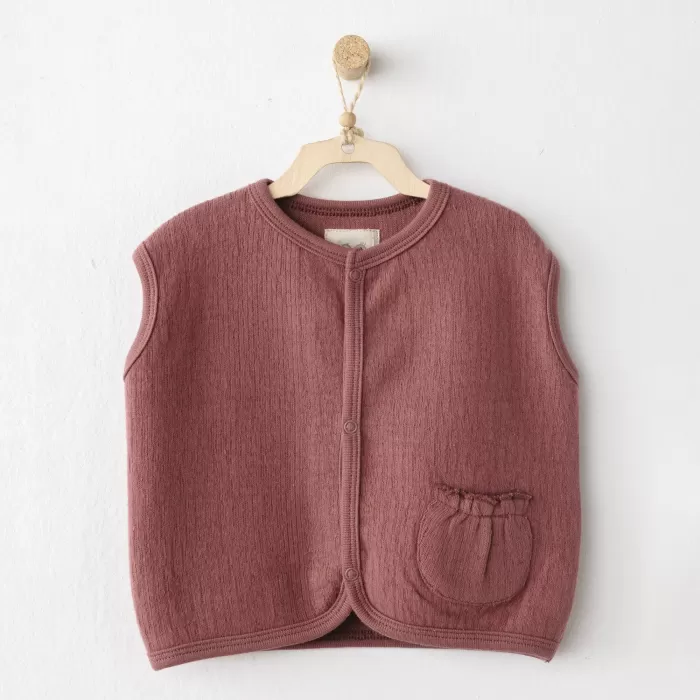 Andywawa AC26201 Casual Yelek Dusky Rose