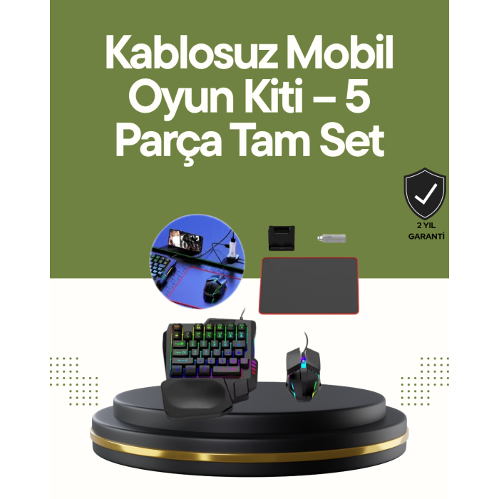 Mobilde Konsol Deneyimi – 5in1 Bluetooth Oyun Seti (iOS ve Android Uyumlu)