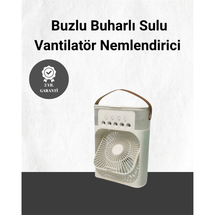 Spreyli Mini Masaüstü Fan | 500ML Su Hazneli, 3 Kademeli Soğutucu