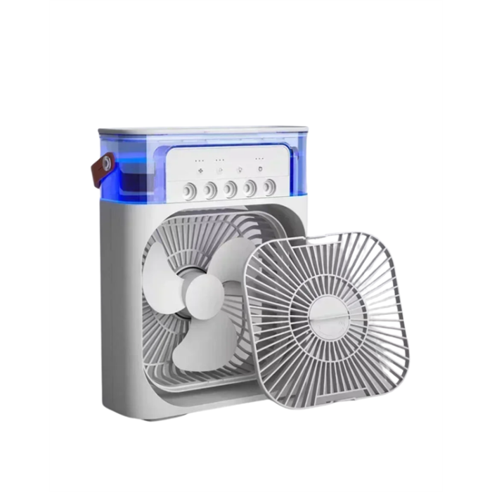 USB Bağlantılı 3ü 1 Arada Nemlendirici Mini Klima Fan | 7 Renk Işıklı