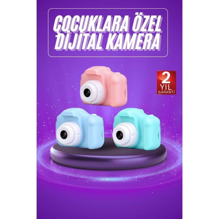 Dijital Fotoğraf Makinesi Çocuk Mini 1080p HD Kaliteli Renkli