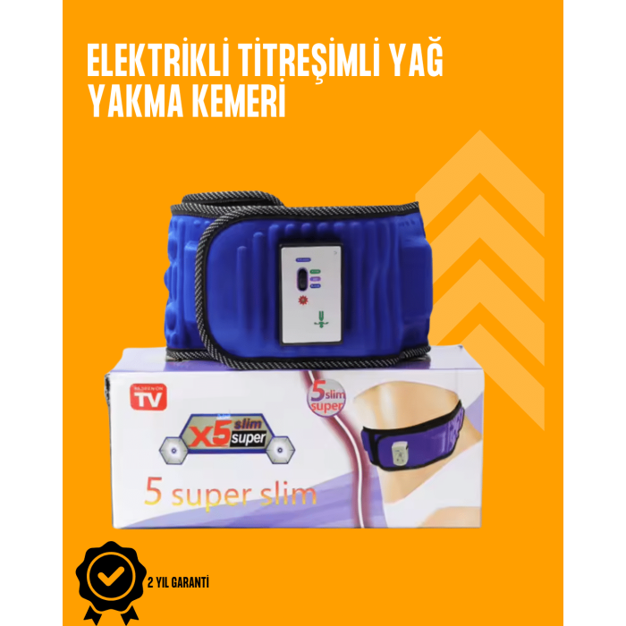 Titreşimli Masaj ve Zayıflama Kemeri – 5 Motor, 20 Mıknatıs, Ayarlanabilir Hız