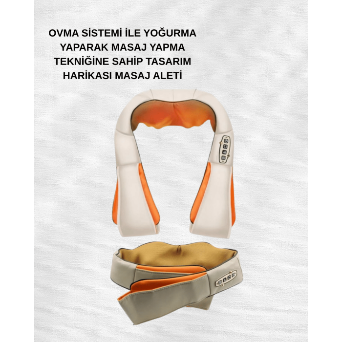 6 Başlıklı Isıtmalı Masaj Cihazı – Tüm Vücut İçin Derin Kas Masajı