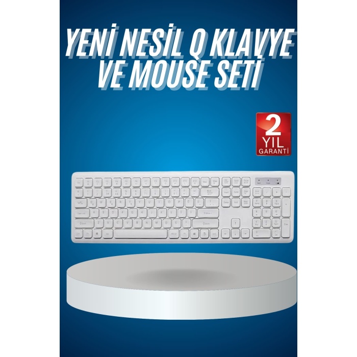 2.4 Ghz Wireless Kablosuz Klavye Mouse Seti Tv Pc Uyumlu