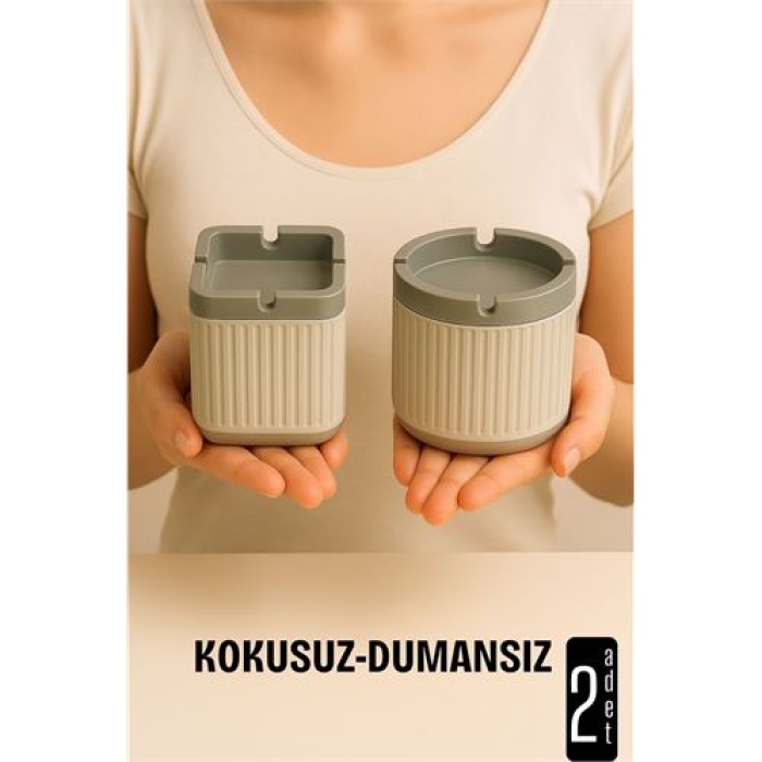 Kokusuz Dumansız Küllük - 2 li Küllük Seti Kafe Küllüğü Restoran Küllüğü Masaüstü Küllük