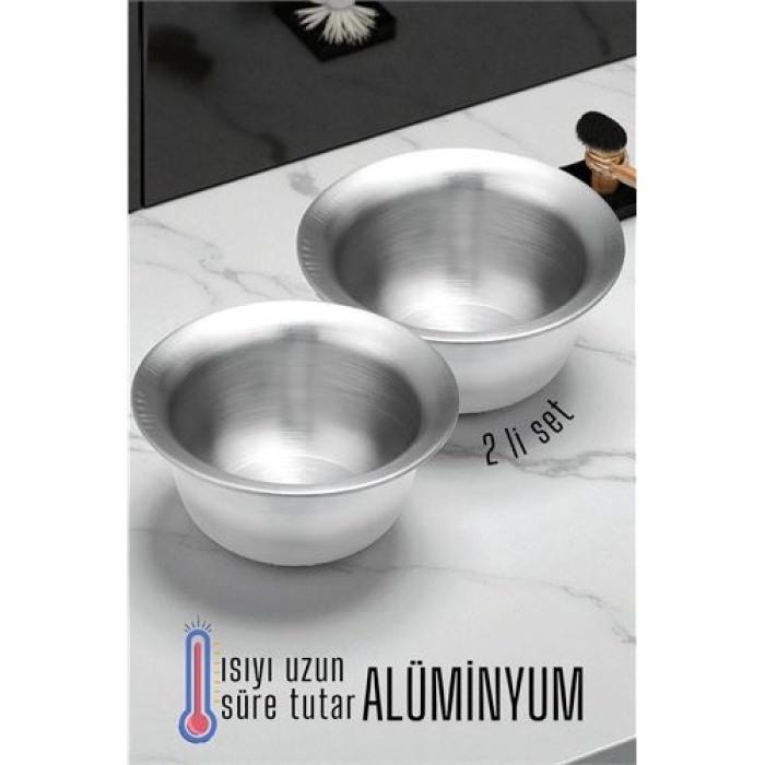  Alüminyum Tıraş Tası 2 li SET