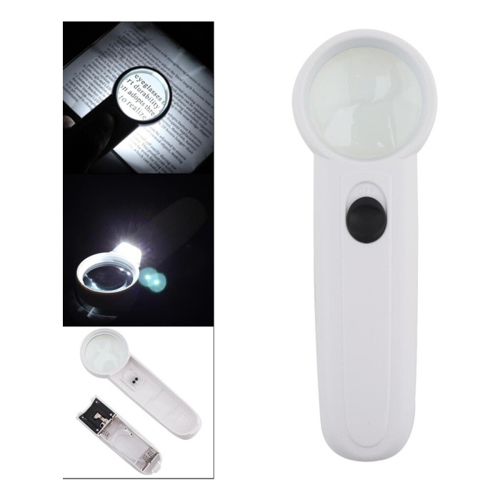 15X Çok Fonksiyonlu 2 Led Işıklı Taşınabilir El Büyüteç