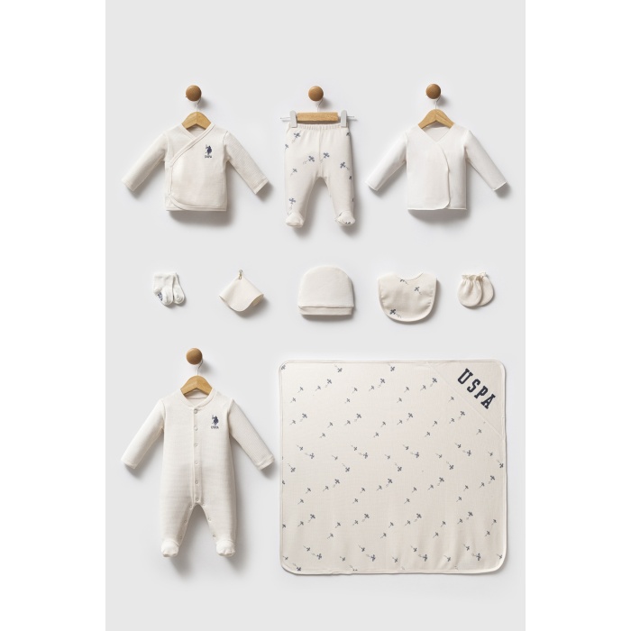 U.S. Polo Assn Hastane Cıkısı 10’lu set USB2602 Ekru