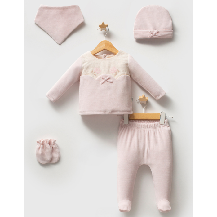 Tongs Baby Etamine 5li Hastane Çıkışı 5684 Pembe