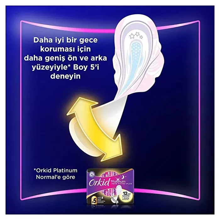 Orkid Ultra Platinum Gece Ped 24Lü