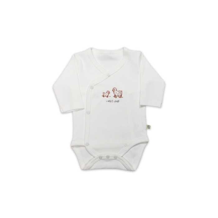 Bistyle Curly Lamb Uzun Kol Kravuze Body 17111 Bej Mavi Ekru