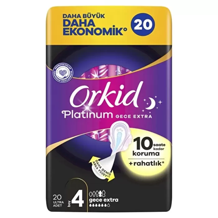 Orkid Ultra Platinum Gece Extra Ped 20Li