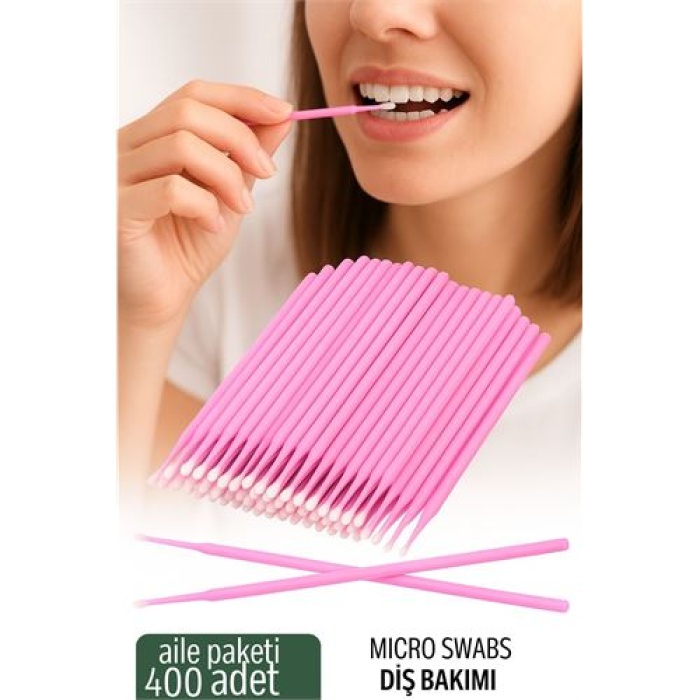 Modacar Micro Swab - Diş Bakım Çubuğu - 400 Adet Aile Paketi
