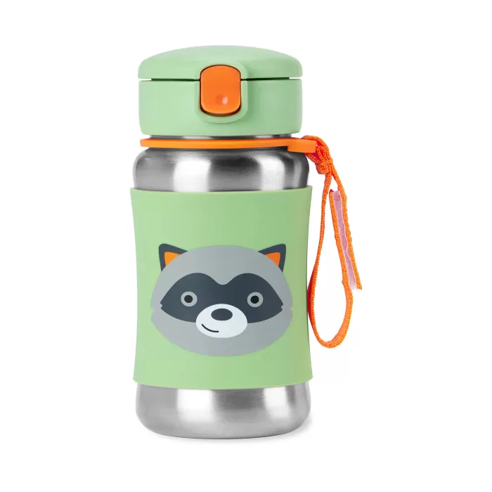 Skip Hop Zoo Pipetli Paslanmaz Çelik Suluk 350 ml Rakun