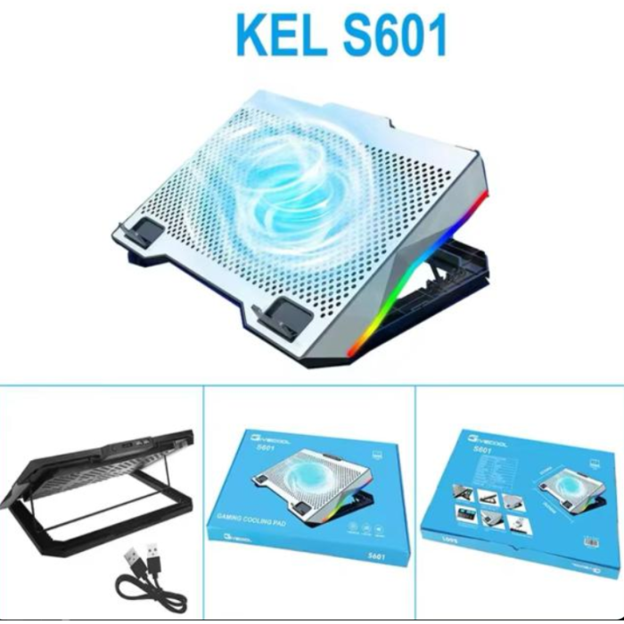 ZR924 S601 Tek Fanlı Rgb Metalik Laptop Soğutucu