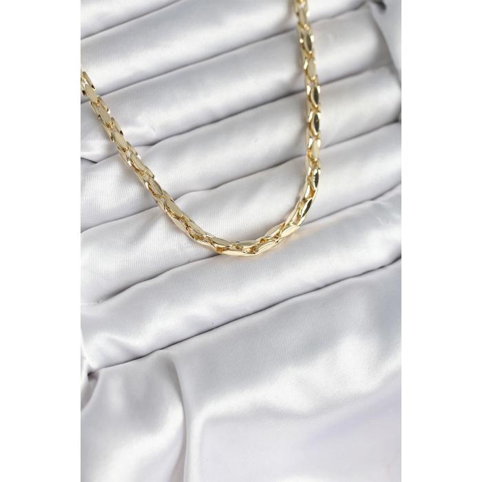 Pirinç Gold Renk 60 cm Zincir Kadın Kolye - TJ-BKO10600