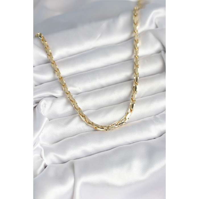 Pirinç Gold Renk 60 cm Zincir Kadın Kolye - TJ-BKO10600