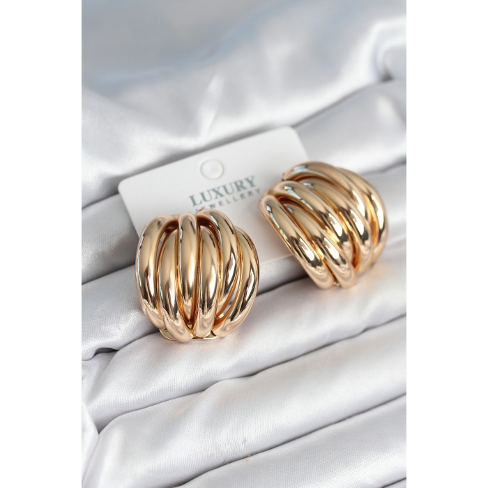 Pirinç Gold Renk Vintage Kadın Küpe - TJ-BKP11315
