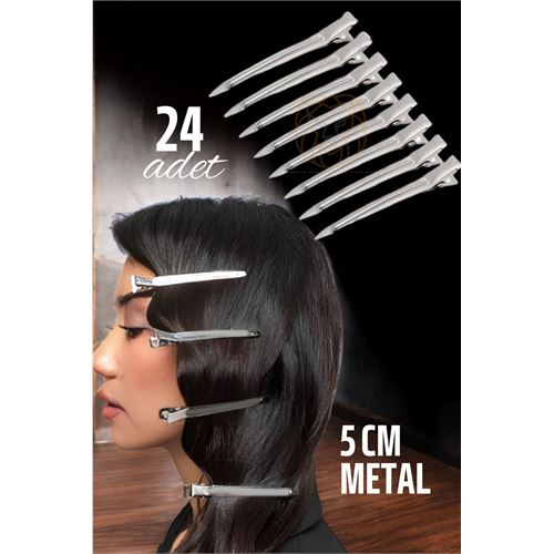 Metal Toka Saç Pensi 24 ADET