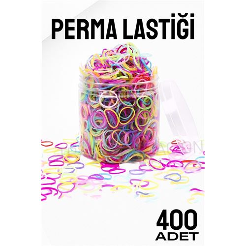 Perma Lastiği İnce 400 ADET RENKLİ
