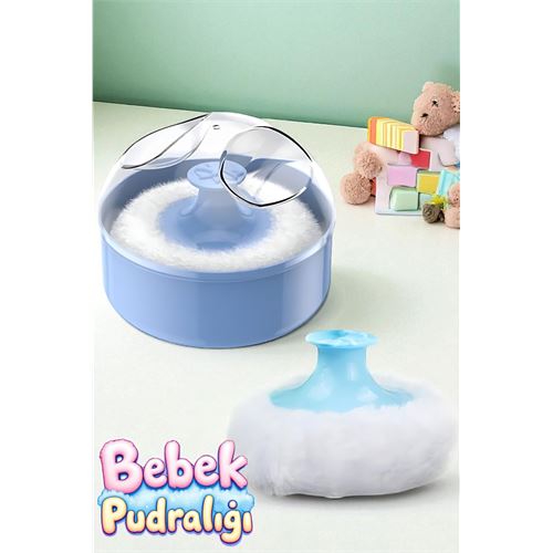 Modacar Bebek Pudralığı - Puff Pudralık - Bebek Pudrası Pufu