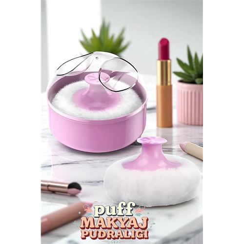 Modacar Makyaj Pudralığı - Puff Pudralık - Makyaj Pudrası Pufu