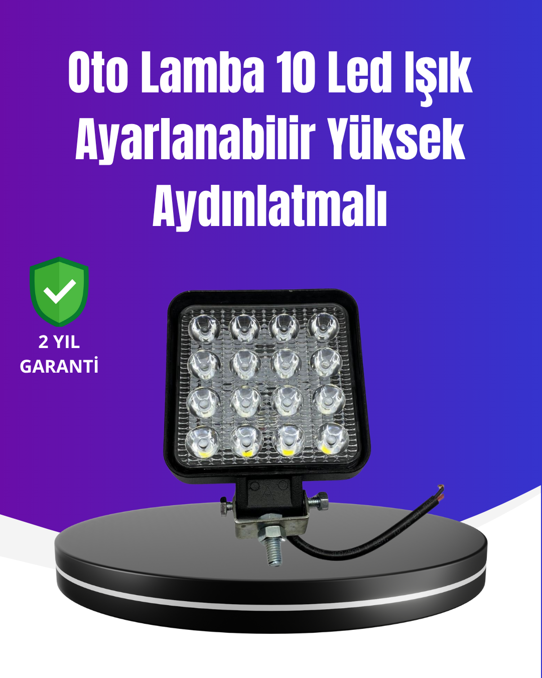 Yoğun Işık Gücüne Sahip LED Far | Traktör, Off-Road ve Kamyonet Uyumlu