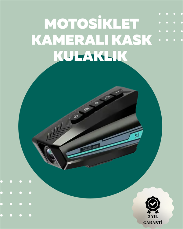 IP65 Sertifikalı Kask Kamerası – Geniş Açı Lens, Bluetooth 5.3
