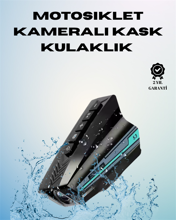 Motosiklet Kask İçi Akıllı Kamera – 2000 mAh, 128 GB SD Kart Desteği