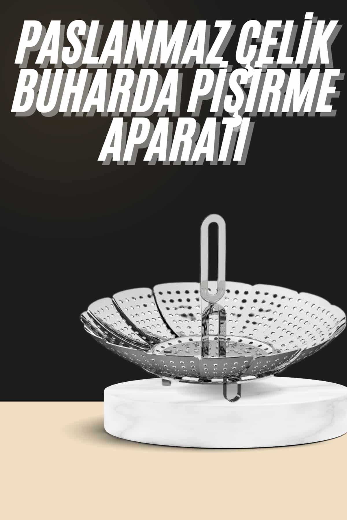 Buharda Pişirme Haşlama Aparatı Açılır Kapanır Paslanmaz Çelik Sebze Haşlama