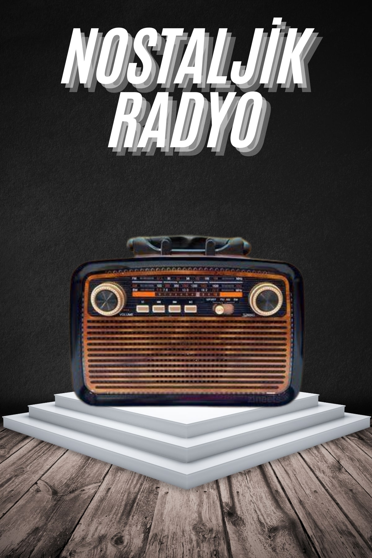 Eskitme Nostalji Tasarımlı Bluetoothlu Nostalji Radyo Ahşap Nostaljik Görünümlü