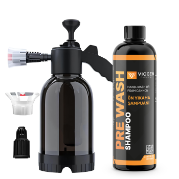 Araç Yıkama Aparatı 2lt  Köpük Püskürtücü El Pompası, Viogen Chemical Prewash Shampoo 700 ML