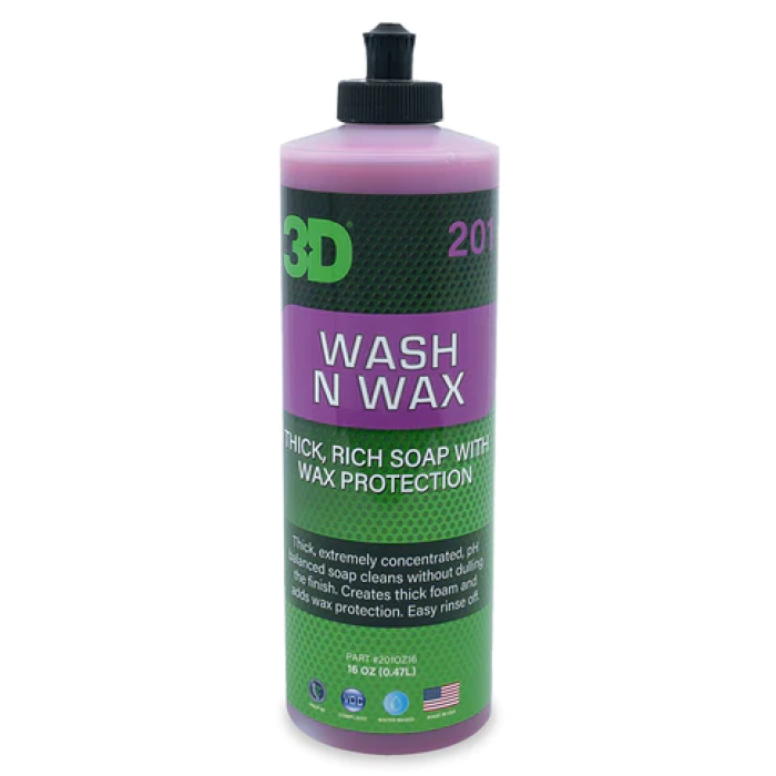 3D Wash N Wax Cilalı Oto Yıkama Şampuanı 1/128 Konsantre 500ML
