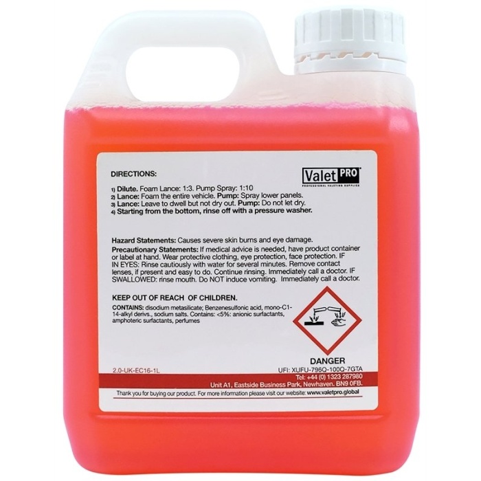 Valet PRO Yoğun Kir Sökücü Köpük - Snow Combo2 - 1L