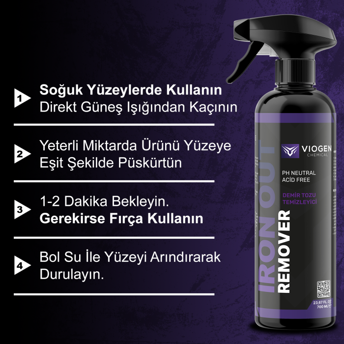 Viogen Chemical Iron Out Remover - Demir Tozu Temizleyici 700ML