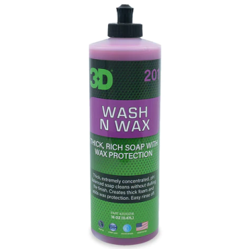 3D Wash N Wax Cilalı Oto Yıkama Şampuanı 1/128 Konsantre 500ML