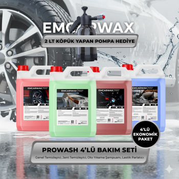 ProWash 4lü Oto Bakım Seti + 2 Lt Köpük Yapan Pompa Hediyeli