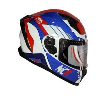 NCR ÇİFT VİZÖRLÜ FULL KASK MAVİ KIRMIZI