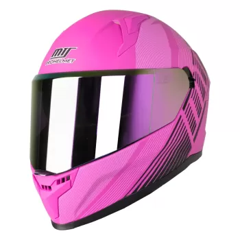 MTS M 910 LADY FUCHSIA MAT PEMBE TAM KASK (RENKLİ VİZÖR)