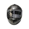NRO PARLAK SİYAH GRI FULL KASK