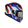 NCR ÇİFT VİZÖRLÜ FULL KASK MAVİ KIRMIZI