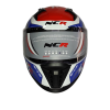 NCR ÇİFT VİZÖRLÜ FULL KASK MAVİ KIRMIZI