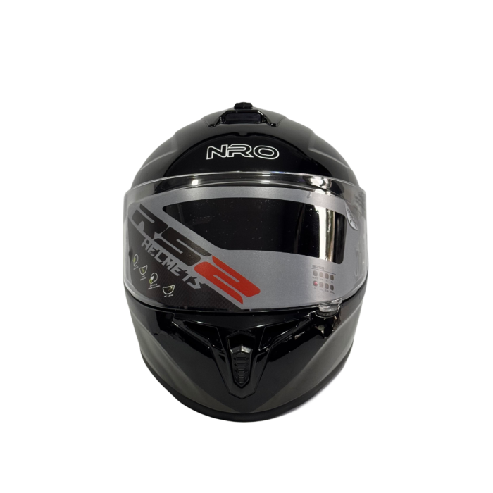 NRO PARLAK GRI SİYAH FULL KASK