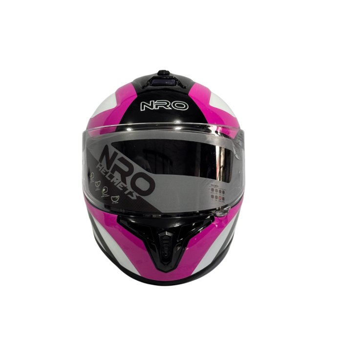 NRO PEMBE SİYAH BEYAZ FULL KASK