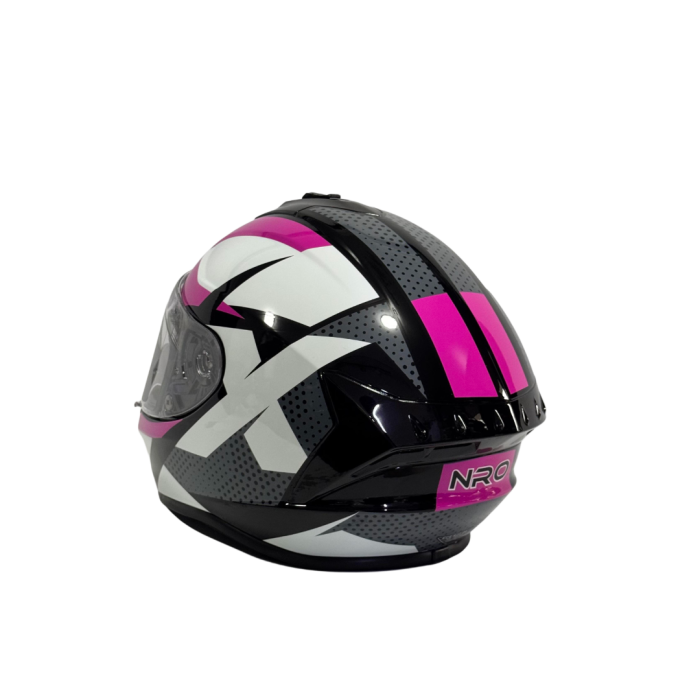 NRO PEMBE SİYAH BEYAZ FULL KASK